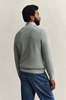 MICRO TEXTURED COTTON HALF ZIP
