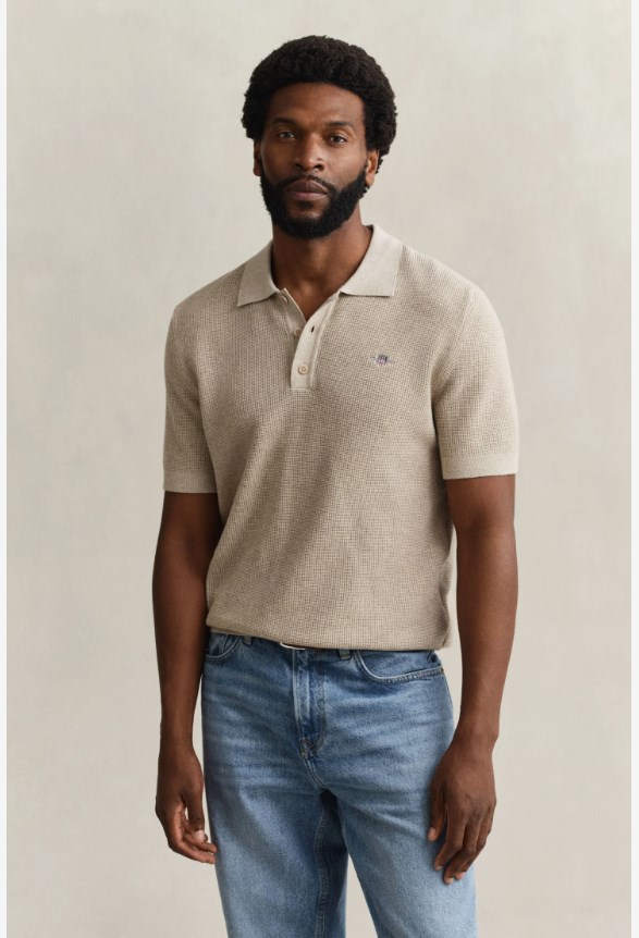 MICRO TEXTURED COTTON SS POLO