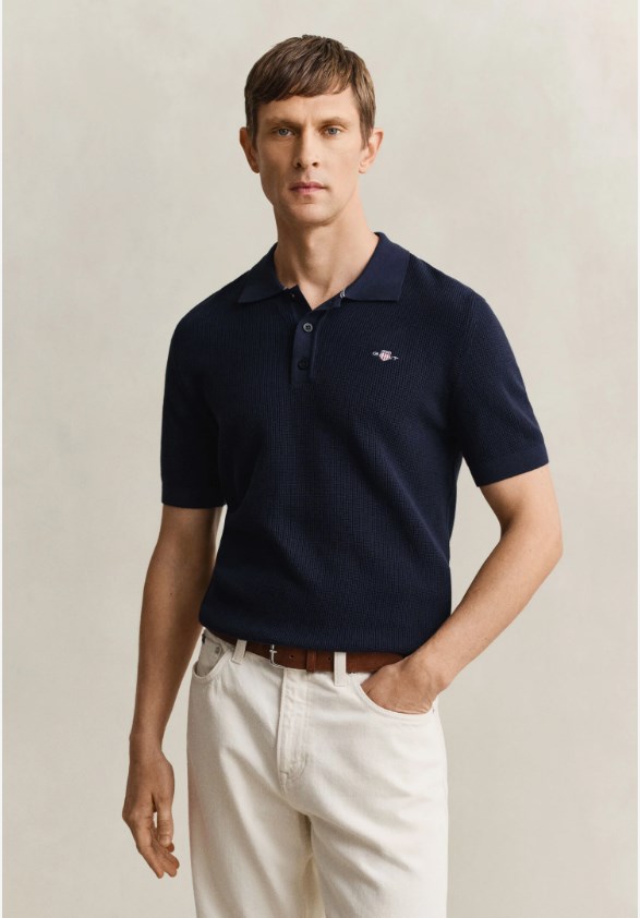 MICRO TEXTURED COTTON SS POLO