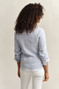 STRETCH COTTON CABLE C-NECK
