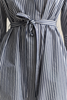 STRIPE POPLIN BELTED SHIRT DRESS