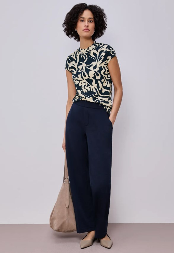 printed basic turtle neck shir