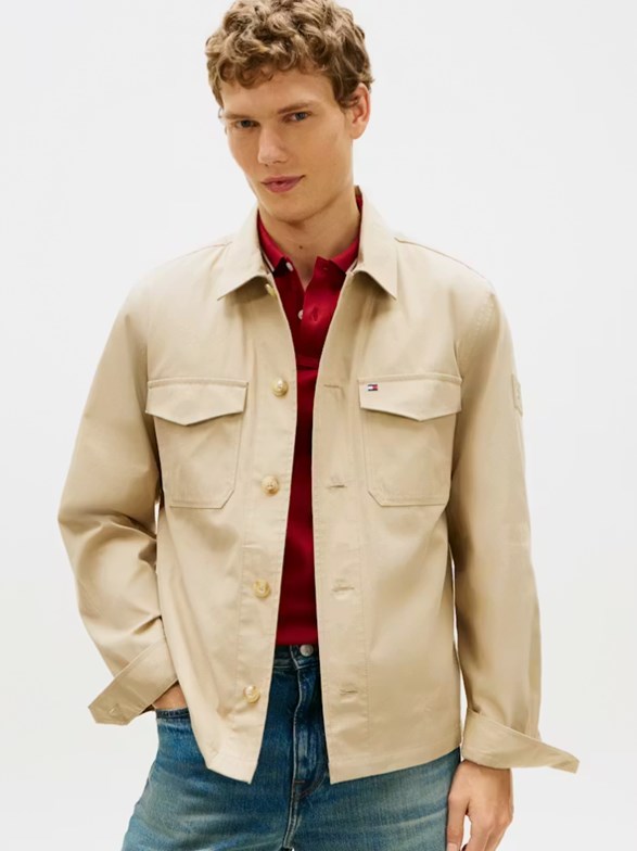 COTTON NYLON SHIRT JACKET