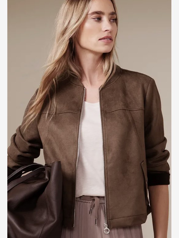 Short Velours Jkt w. Bomber Co