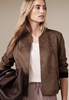 Short Velours Jkt w. Bomber Co