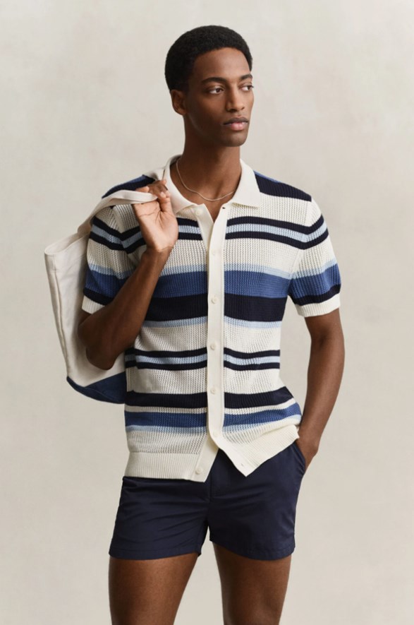 STRIPED TEXTURE POLO