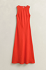 LINEN BIAS CUT MIDI DRESS