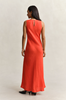 LINEN BIAS CUT MIDI DRESS