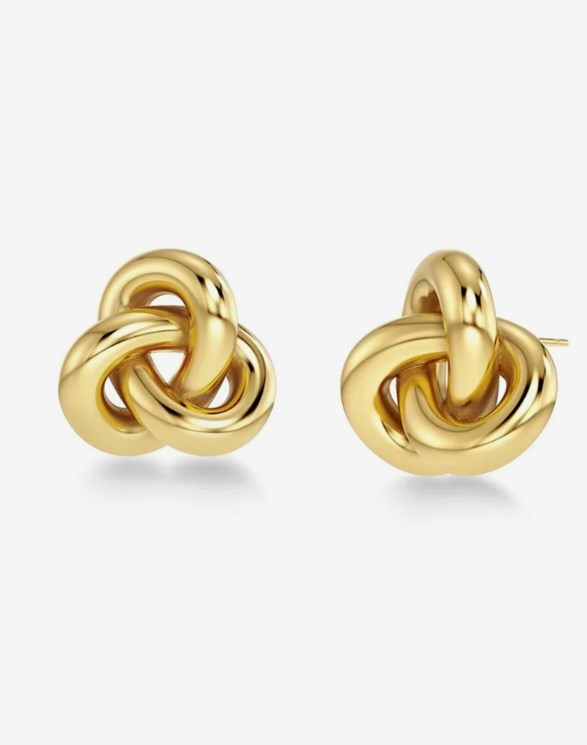 Infinity Knot Studs L Gold