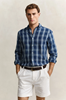 REG COTTON LINEN INDIGO CHK SHIRT