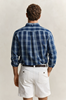 REG COTTON LINEN INDIGO CHK SHIRT