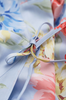 FLORAL PRINT WRAP SS FRILL DRESS
