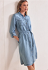 washed shirt collar Dress