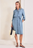 washed shirt collar Dress