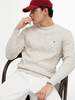 CLASSIC COTTON CABLE CREW NECK