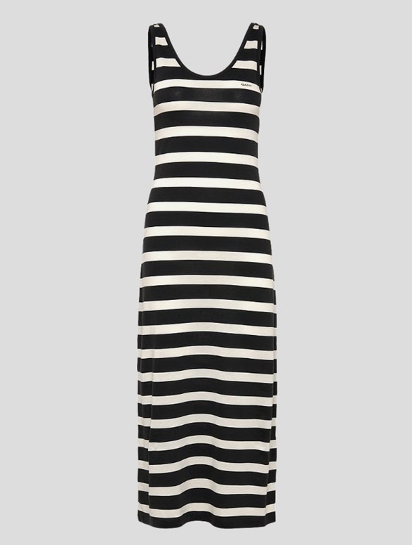 STRIPED TANK TOP JERSEY MIDI DRESS