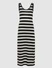 STRIPED TANK TOP JERSEY MIDI DRESS