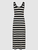 STRIPED TANK TOP JERSEY MIDI DRESS