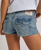 CRYSTAL ALL OVER JOEY LR CUTOFF SHORT FLAP
