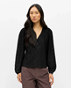 OBJLAILA L/S V-NECK TOP NOOS