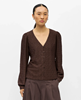 OBJLAILA L/S V-NECK TOP NOOS