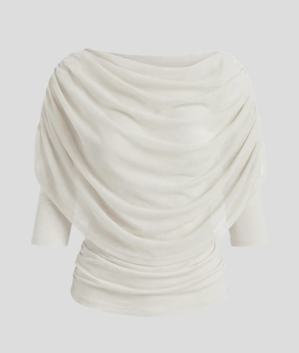 OBJDINA 2/4 BOATNECK CAPE TOP E TNE 26
