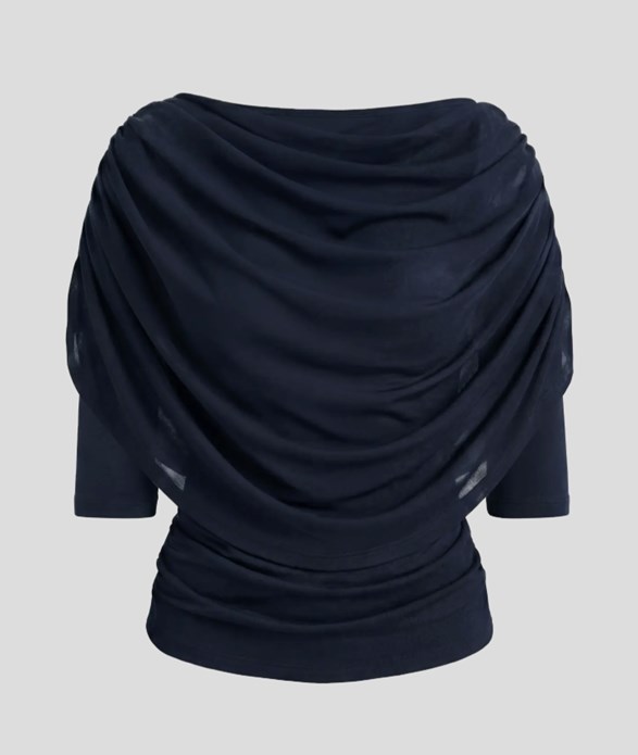 OBJDINA 2/4 BOATNECK CAPE TOP E TNE 26