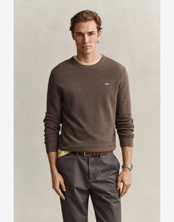MICRO TEXTURED COTTON C-NECK