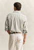 REG COTTON LINEN STRIPE SHIRT
