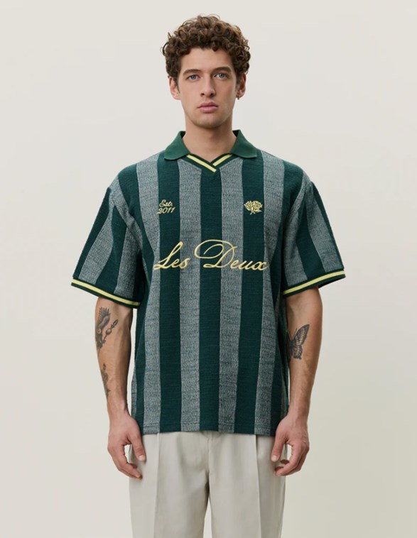 Stripe Jacquard Football Jersey