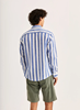 Douglas Linen Mix Stripe Shirt-Classic Fit