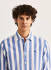 Douglas Linen Mix Stripe Shirt-Classic Fit