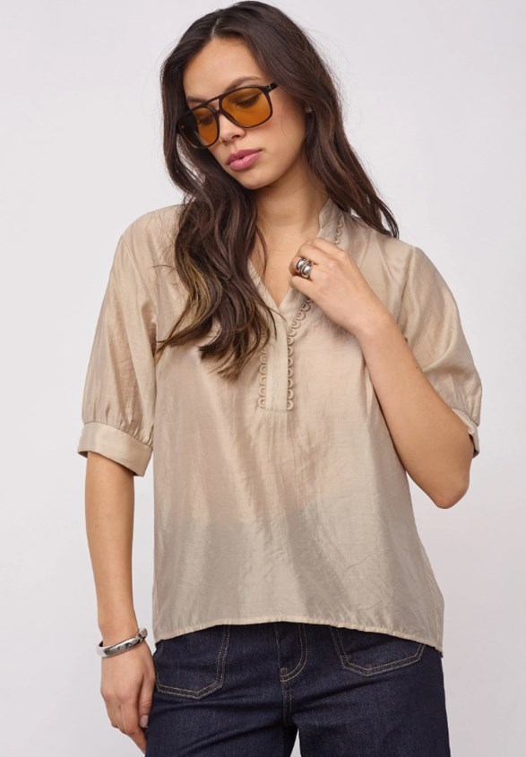 DelinCC Balloon Emb Shirt