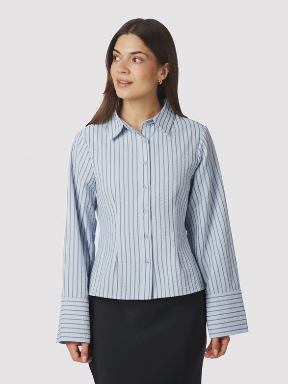 Rosa Striped Crepe Shirt