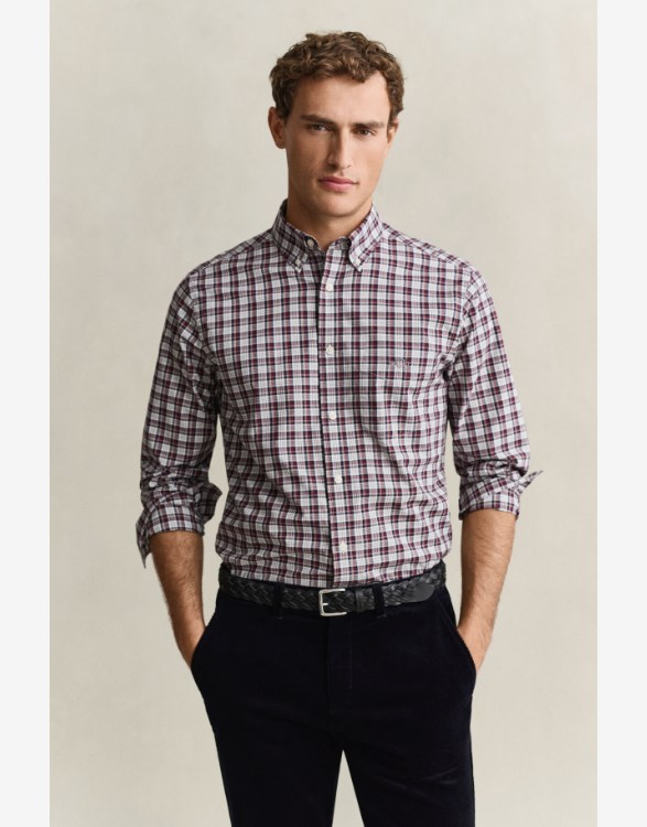 REG POPLIN CHECK SHIRT