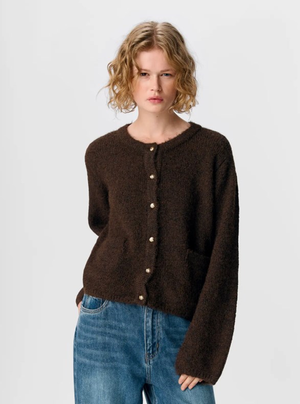OBJSAGGIA RE L/S KNIT CARDIGAN NOOS