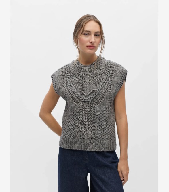OBJHINNA S/L RE KNIT VEST 146