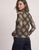 LTD QR printed mesh shirt w.ga