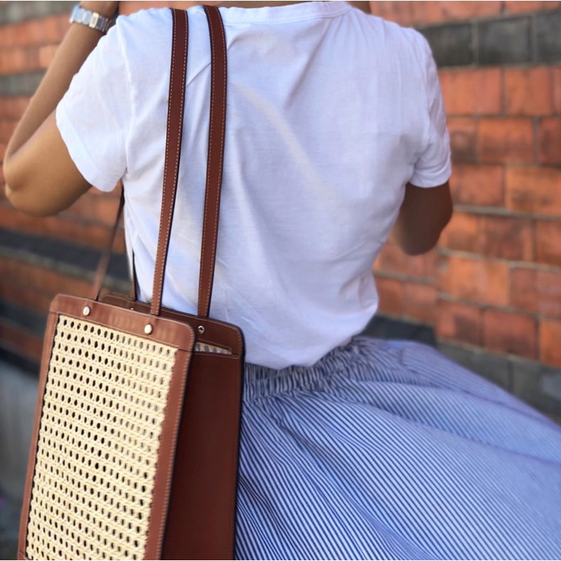 Tall Rattan Bag