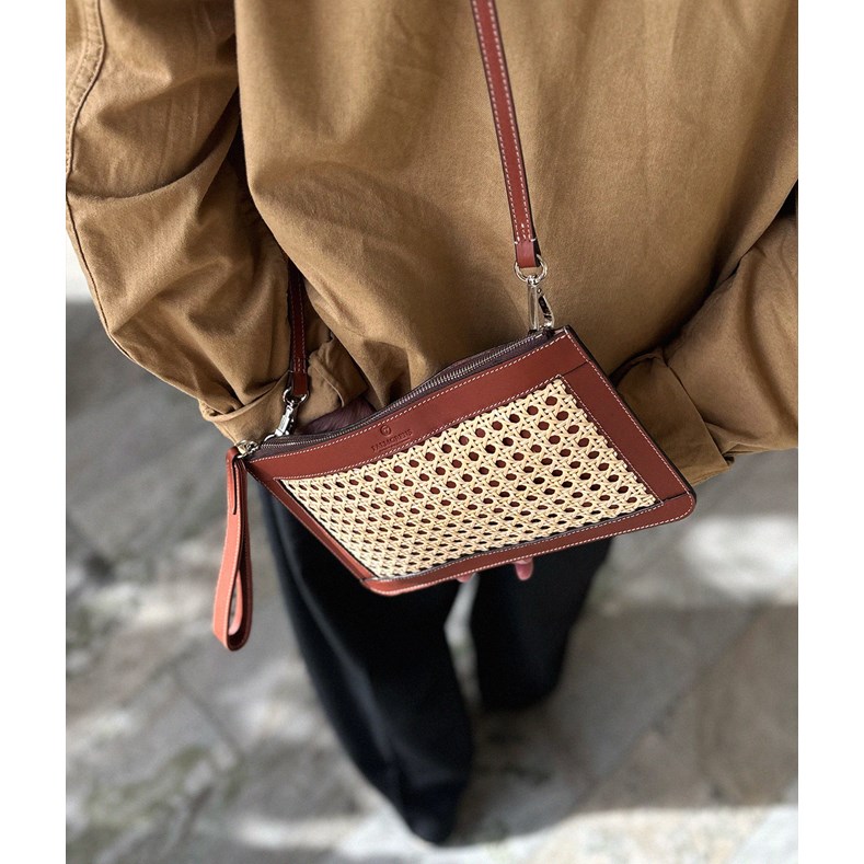 Palmgrens - Rattan Clutch - Leather since 1896 Palmgrens - Rattan Clutch - Leather since 1896