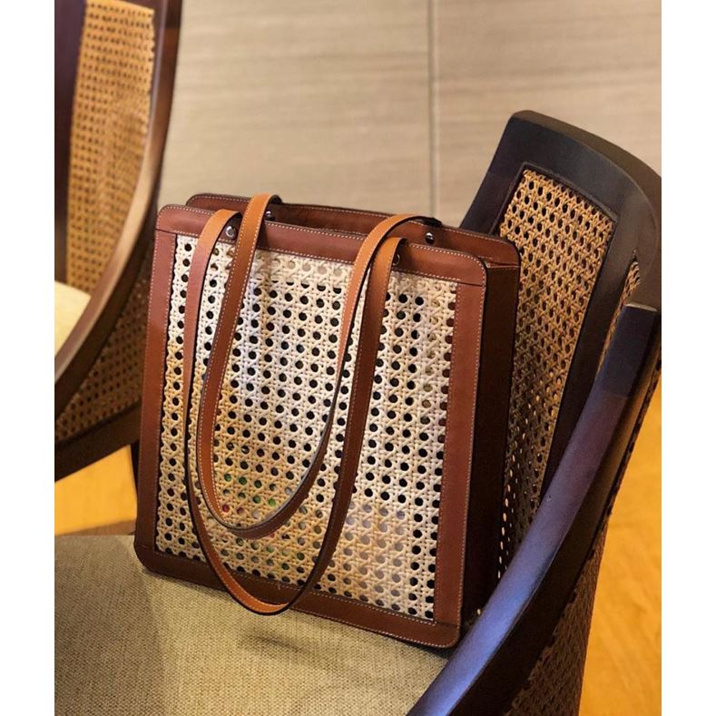Tall Rattan Bag