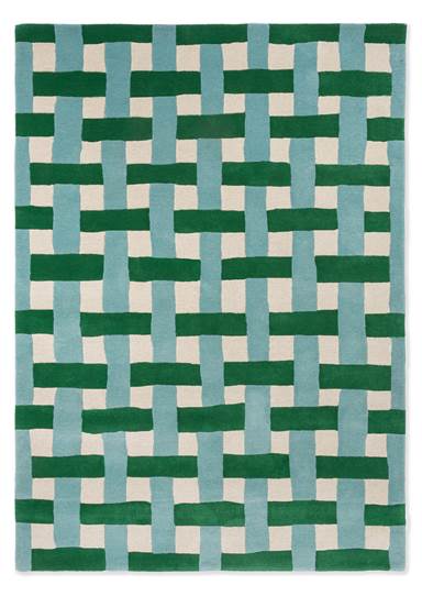 Basket Weave Emerald/Aquamarine, Harlequin