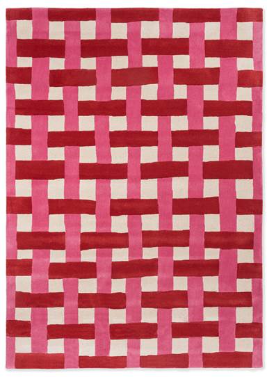 Basket Weave Coral/Rose, Harlequin