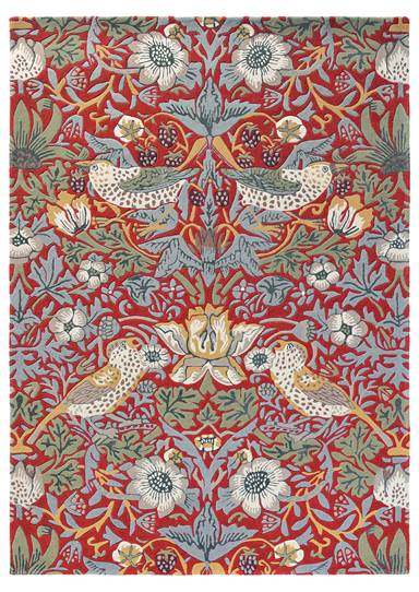 Strawberry Thief Crimson, Morris & Co