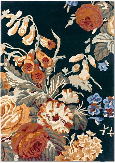 Stapleton Park Navy Burnt Orange, Sanderson