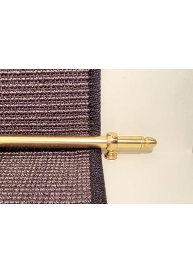 Trappstång 13 mm med hållare och knopp mässing