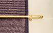 Trappestang 11 mm messing med holder og endeknotter