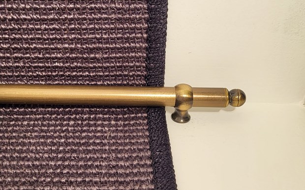 Trappstång 13 mm Fine med hållare och knopp Vintage