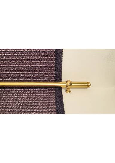 Trappestang 10 mm Messing med holder og endeknotter