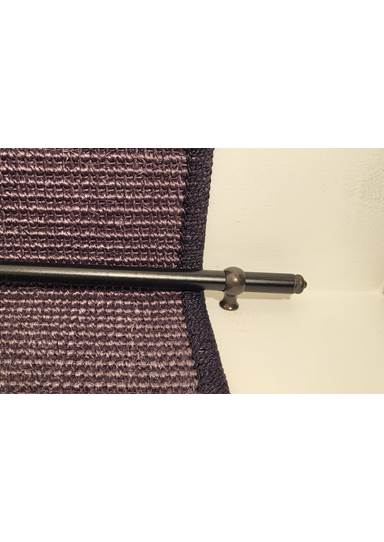 Trappestang 10 mm Sort messing med holder og endeknotter